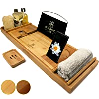 Blooming Lily - Bandeja de baño con Soporte para Copa de Vino- iPad- móvil y más